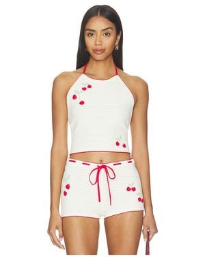 LoveShackFancy Avanyah Top En Color Ivory Talla (Tambiãn En Xxs, Xs, S, M, Xl) - Blanco