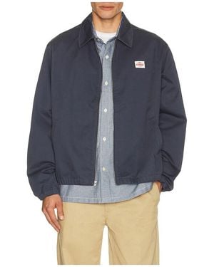 Brixton Trademark Lightweight Garage Zip Jacket - Blue
