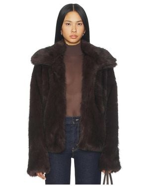 SNDY'S Leila Faux Fur Jacket - Black