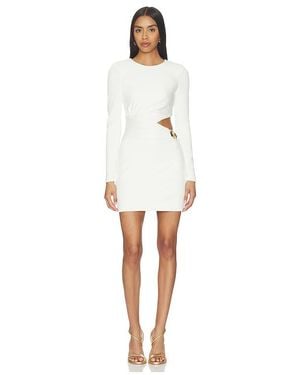PATBO Cora Knit Long Sleeve Mini Dress - White