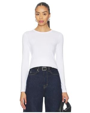 Enza Costa Supima Long Sleeve Tee - White