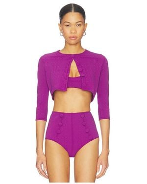 Lisa Marie Fernandez Cardigan Cardigan - Lila