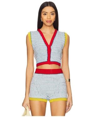 MY BEACHY SIDE Maje Hand Crochet Vest - Red