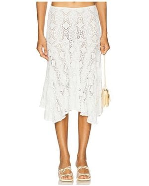 With Jean Maeve Midi Skirt - White