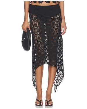 Lioness Trophy Midi Skirt - Black