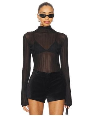 Joe's Jeans The Lana Ribbed Turtleneck Top - Black