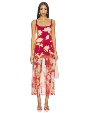 Ph5 Ginger Flower Print Tank Dress - Red