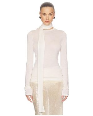SRG Frieda Merino Long Sleeve With Scarf - White
