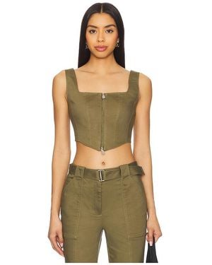 Jonathan Simkhai Kateri Bustier Top - Green