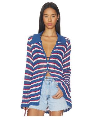 Show Me Your Mumu Button Up Coverup - Blue