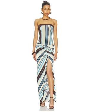 Benni Rumi Strapless Maxi Dress - Metallic
