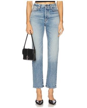 GRLFRND Walker Mid Rise Crop - Blue