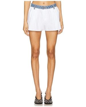 Alexander Wang デニムウエストバンドショートパンツ - ホワイト