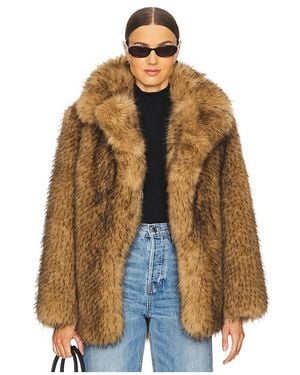 L'academie 'Academie Gamine Faux Fur Jacket - Brown