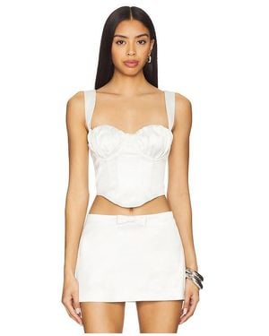 MAJORELLE Aria Bustier Top - White