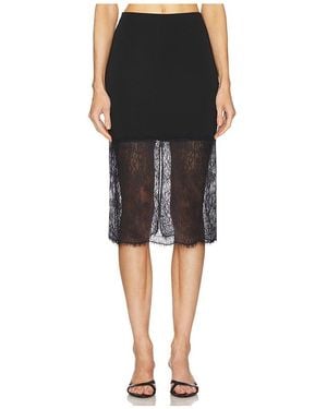 L'academie By Marianna Belmore Midi Skirt - Black