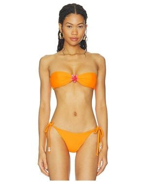 MORE TO COME Abilene Bandeau Bikini Top - Orange