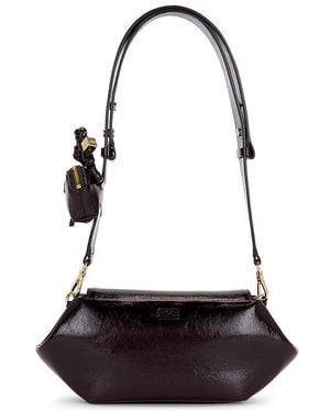 Ganni Bou East West Deep Shine Bag - Black