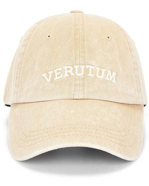 VERUTUM Lettering Denim Cap - Natural