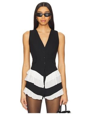 For Love & Lemons Noemie Vest - Black