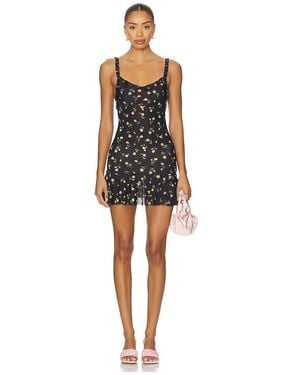 Indah Camilla Mini Dress With Ruffles - ブラック