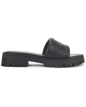 Marc Jacobs Schwarze Leder-Sandalen Zum Hineinschlüpfen
