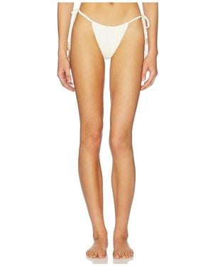 Bahia Maria Flore Bikini Tiny Bottom - White