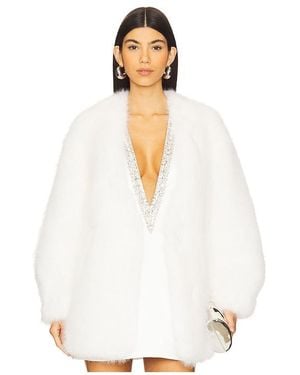 retroféte Heiress Faux Fur Jacket - White
