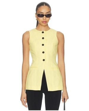 ALIGNE Leo Linen Mix Waistcoat - Natural
