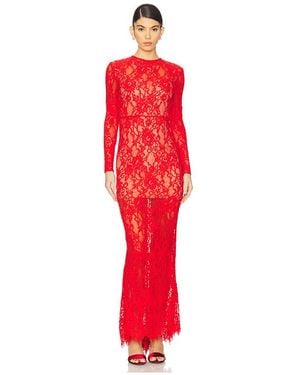Bronx and Banco Vestido Largo Encaje Electra En Color Rojo Talla (También En S)