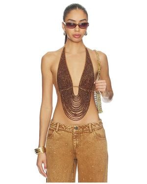 Leslie Amon X Revolve Round Floating Desert Top En Color Bronce Metálico Talla (También En S) - Neutro