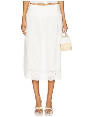 MORE TO COME Cassandra Midi Skirt - White