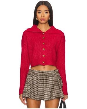 MORE TO COME Acrylic Polyester Polyamide Button-Front Cardigan - Red