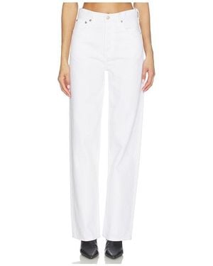 Agolde Ren High Rise Wide Leg Jeans - White