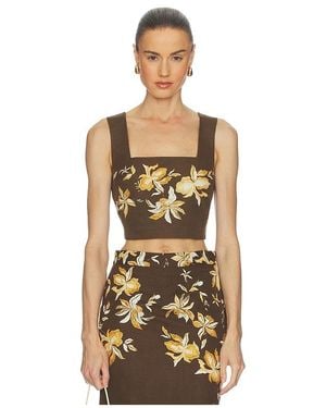 Hemant & Nandita Boxy Top - Brown