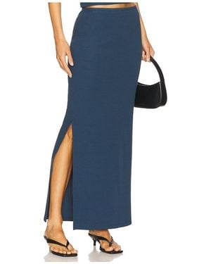 LNA Falda Acanalada Steph En Color Roca Talla En - Azul