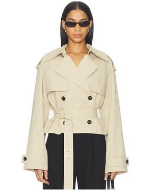 L'academie 'Academie Kimmi Cropped Trench Jacket - Natural