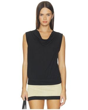 Bobi Cowl Muscle Tank - Black