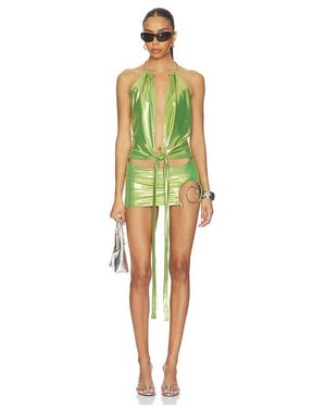 1XBLUE Torque Tie Top - Green