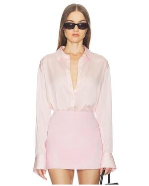 SRG Odette Silk Button Down Shirt - Pink