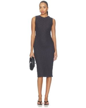 Vince Sleeveless Side Drape Dress - Blue