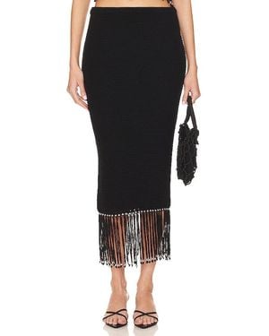 Lovers + Friends Bryony Fringe Skirt - Black