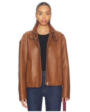 A.L.C. A..C. Chaqueta Cuero Hudson En Color Marrón Talla (También En S, Xs, M) - Azul