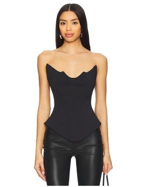 MOTHER OF ALL April Zipper Corset Top - Black