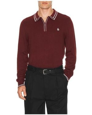 Original Penguin Long Sleeve Polo - Red