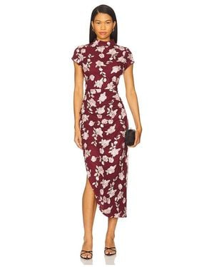 ROTATE BIRGER CHRISTENSEN Mesh Asymmetric Dress - Red