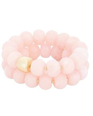 Ettika Power Bead Bracelet Stack - Pink