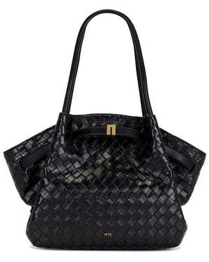 JW PEI Hana Medium Weave Texture Tote Bag - Black