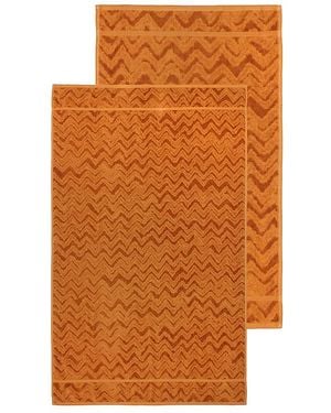 Missoni Rex 2 Piece Bath & Hand Towel Set - Orange