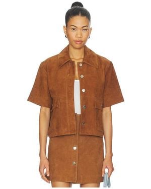 ALIGNE Jane Suede Shirt - Brown